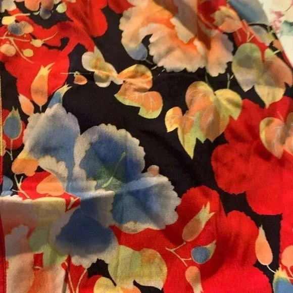 🌟HP NWT Loft Women’s Flower Pattern Skirt Size Medium Petite Buttons and Pockets - Picture 4 of 12